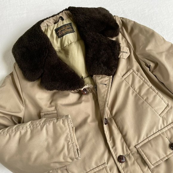 Vintage Eddie Bauer L/XL Goose Down Sherpa Coat - Picture 1 of 8